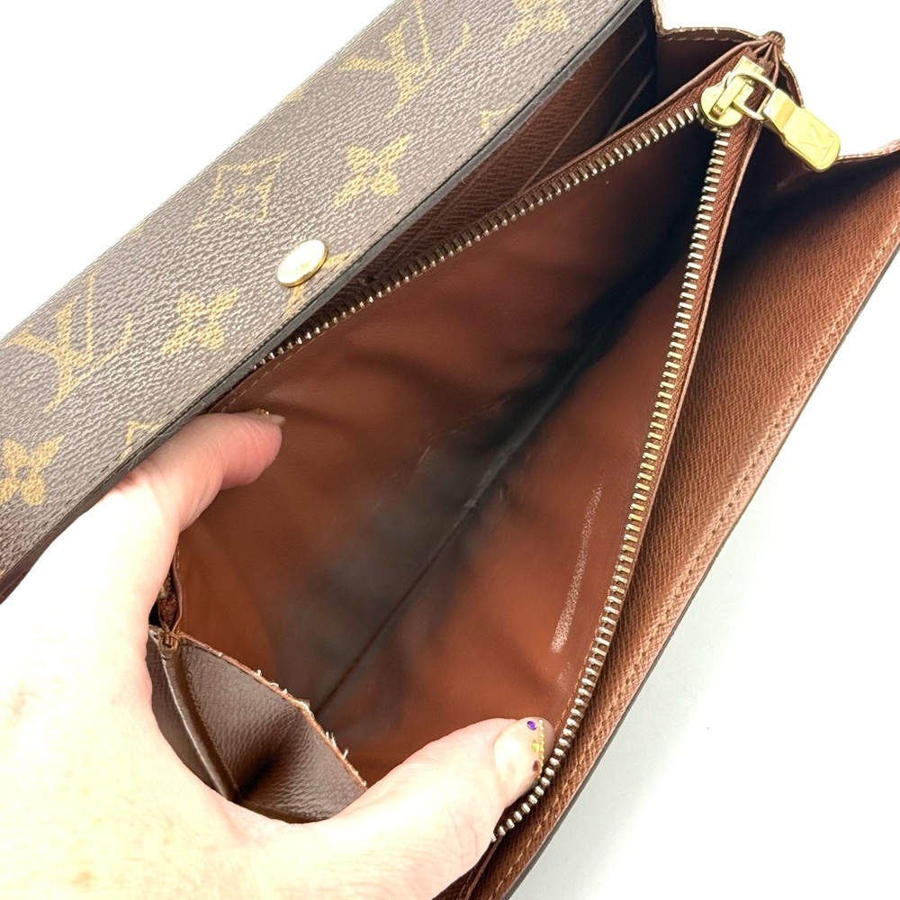 Louis Vuitton Monogram Sarah Wallet *Loose Snap, Doesn’t Hold* ✔️Authentic! 2009 - Picture 7 of 15